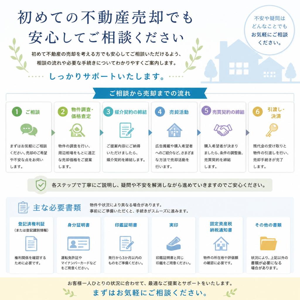 初めての方でも安心！相談の流れ