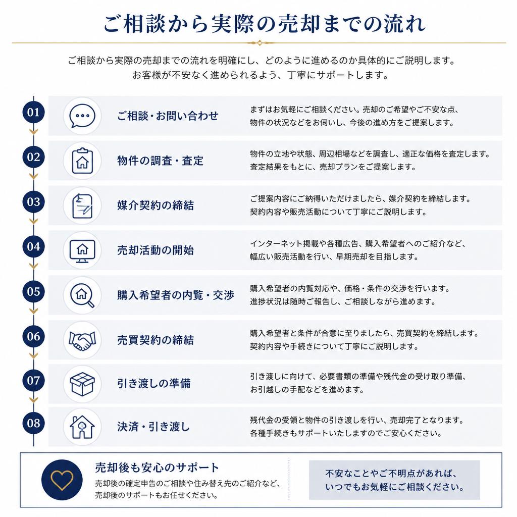 ご相談から売却までの流れ