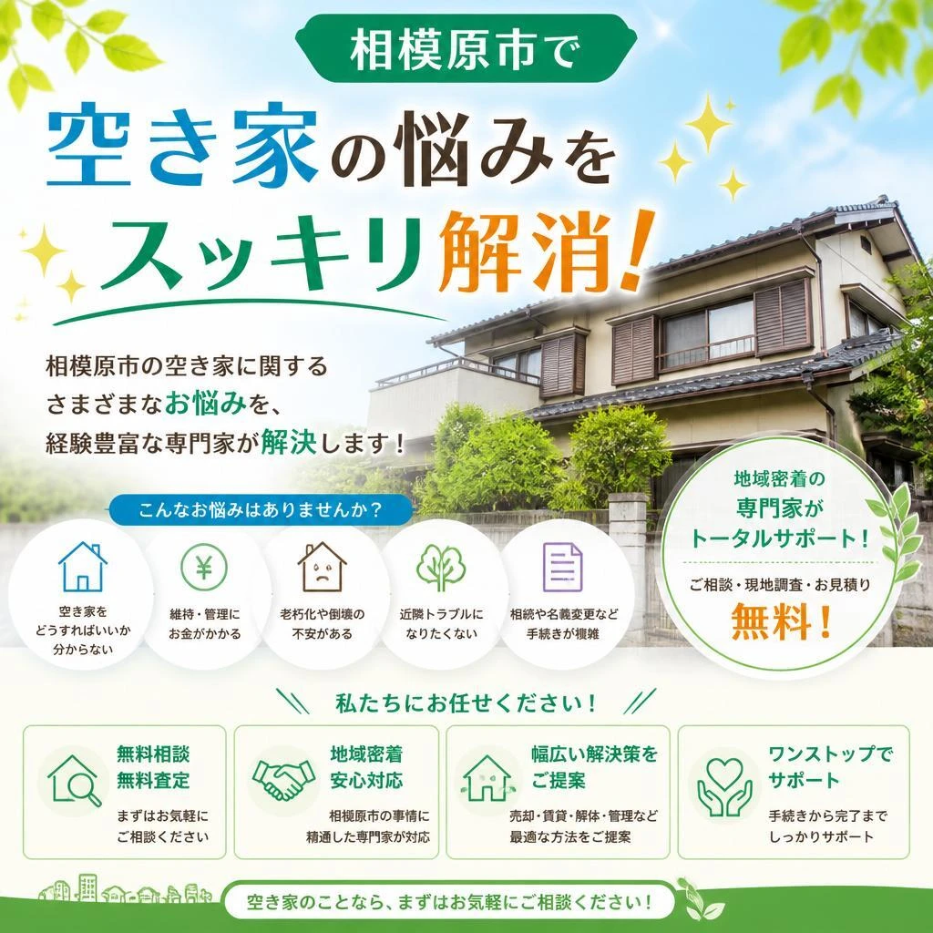 相模原市で空き家の悩みをスッキリ解消！