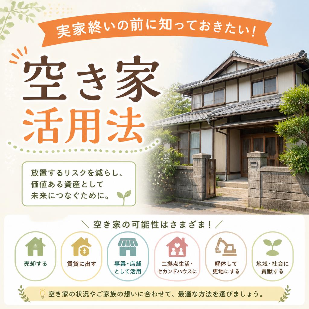 実家終いの前に知っておきたい！空き家活用法