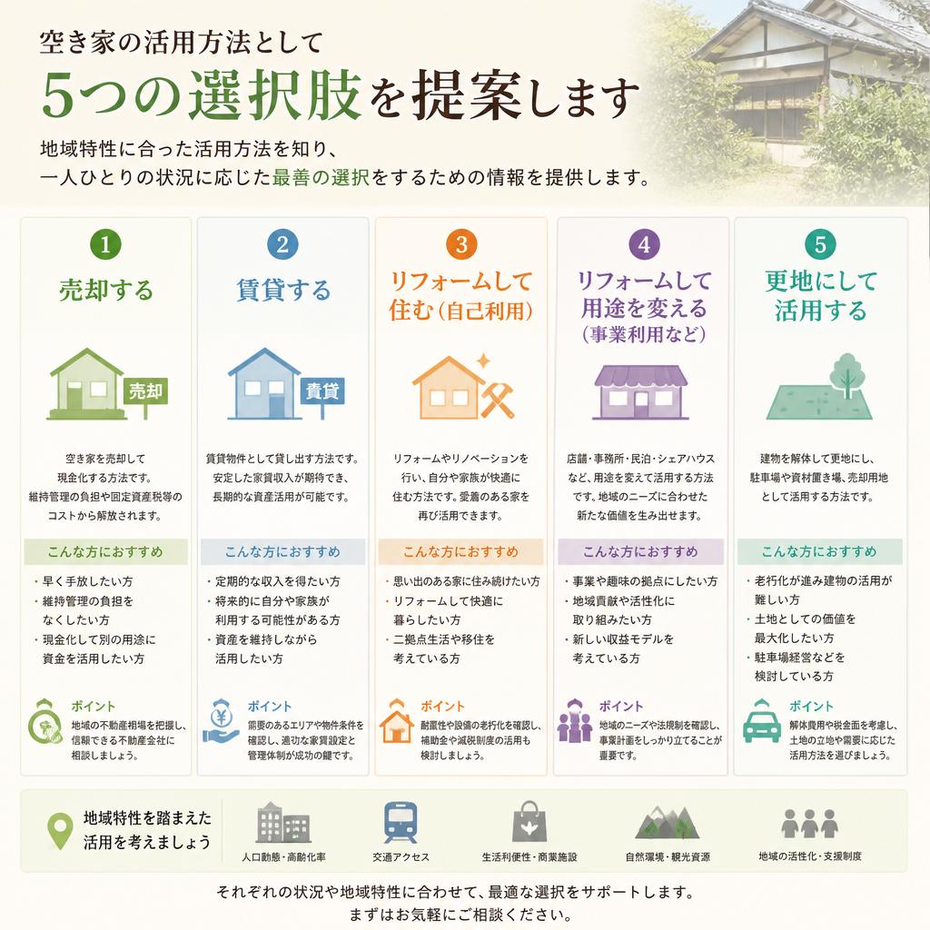 2. 空き家の活用方法5選