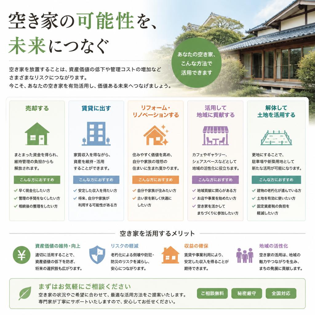 空き家を活かすための対策〜どのように売却を進めるか〜