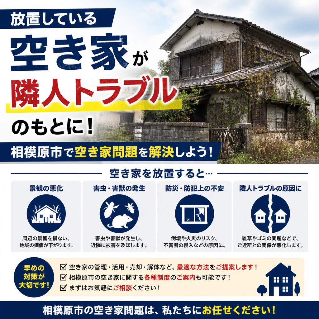 放置している空き家が隣人トラブルのもとに！相模原市で空き家問題を解決しよう！