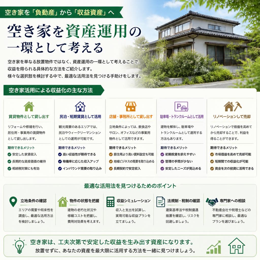 空き家対策を通じた効果的な資産運用