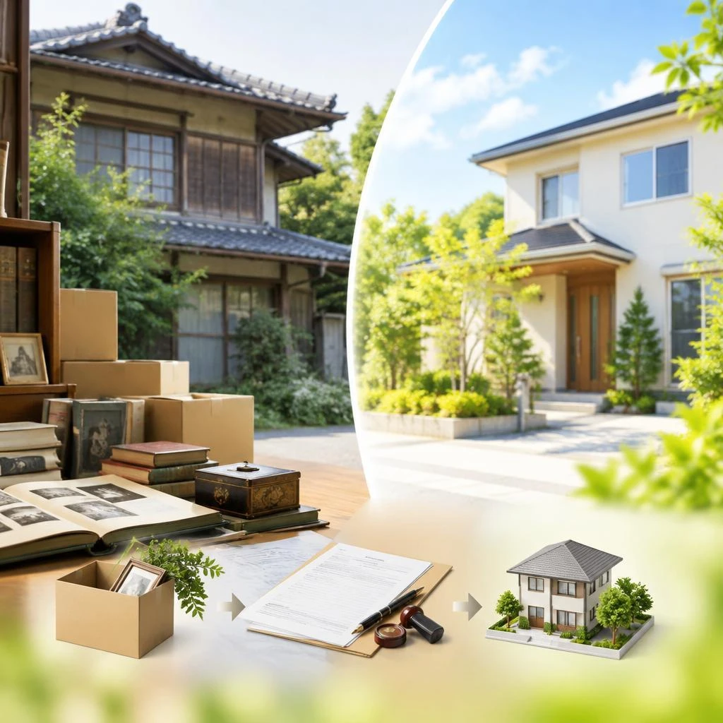 心配な実家を、安心の住み替えへ。整理から相続手続き、不動産売却まで、あなたに合わせてトータルサポート。